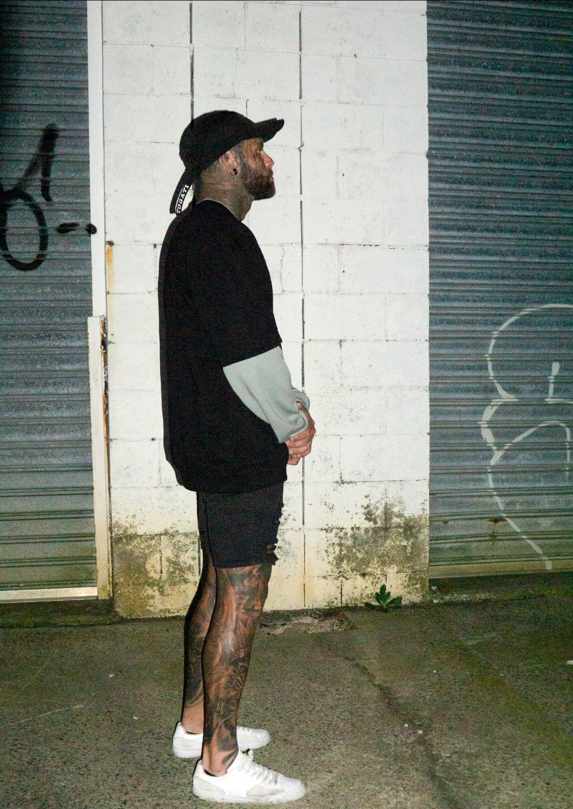 Black & Emerald Grey Crewneck
